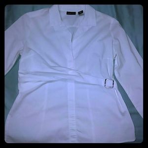 New York & Co long sleeve accented dress blouse