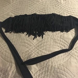 Black fringe bandeau