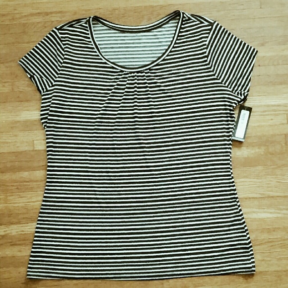 NWT Black and White Striped Shirt