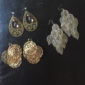 Three pairs of earrings!