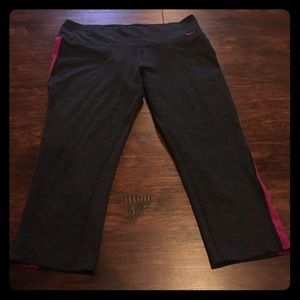 Gray and Pink Nike Crops. Like New Condition!