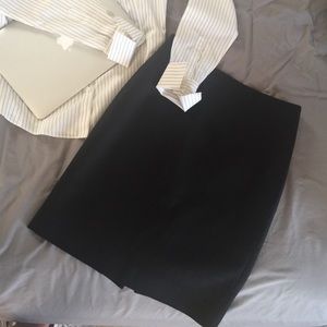 Black J. Crew No.2 Pencil skirt in stretch cotton