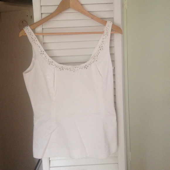 French designer  top with beading.