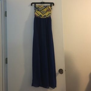 Strapless maxi dress