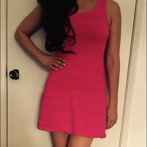 Hot Pink drop waist tank dress