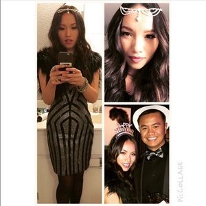 Dress, shrug, headpiece