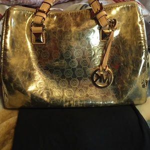 LG Satchel MK purse (Monogram Mirror Metallic)