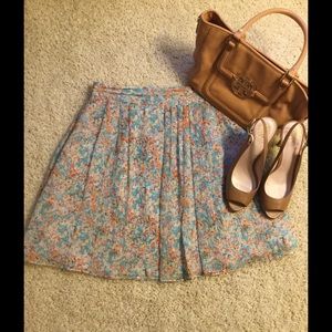 J. Crew silk floral skirt size 2,  runs small