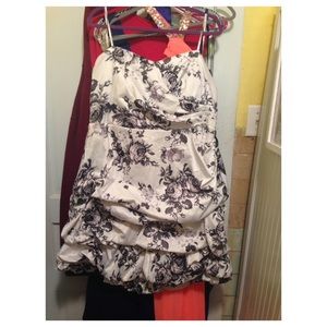 Strapless floral dress