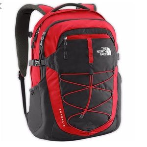 Red north face backpack