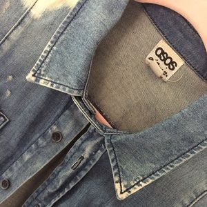 Distressed denim shirt! So edgy!