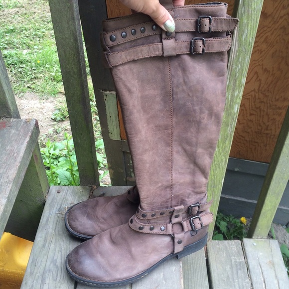 BORN boots size 7.5 studded tall