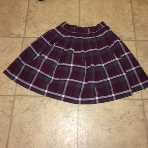 Plaid school girl skirt