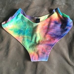 Tie dye LBD velvet rave bottoms