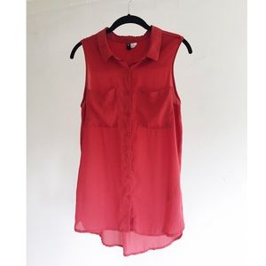 Rose Sleeveless Blouse