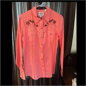Coral Roper Cowgirl Dress Shirt