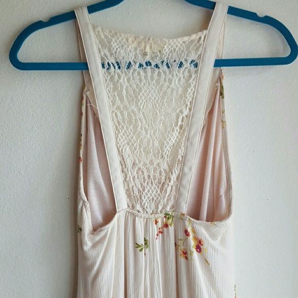 *SOLD* LOVE STITCH Boho Floral Cream Maxi Dress - Picture 4 of 4