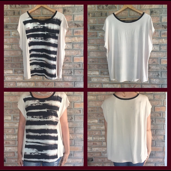 ⚡️1HR SALE❣LAST ONE❣Funky Print Top w/Zipper Large - Picture 4 of 4