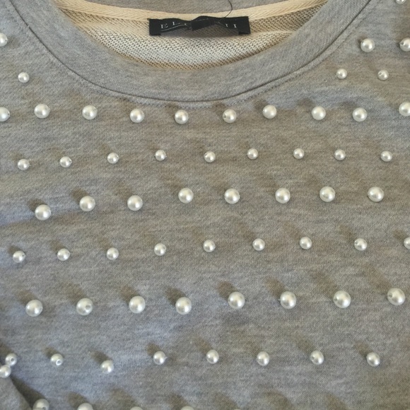 Grey Eloquii Pearl Detailed Top - Picture 3 of 4