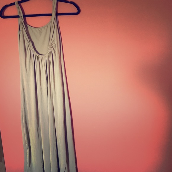 Nude Open back Maxi Dress for petites!