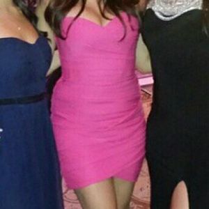 BCBGMaxazria hot pink dress- Madge Begonia