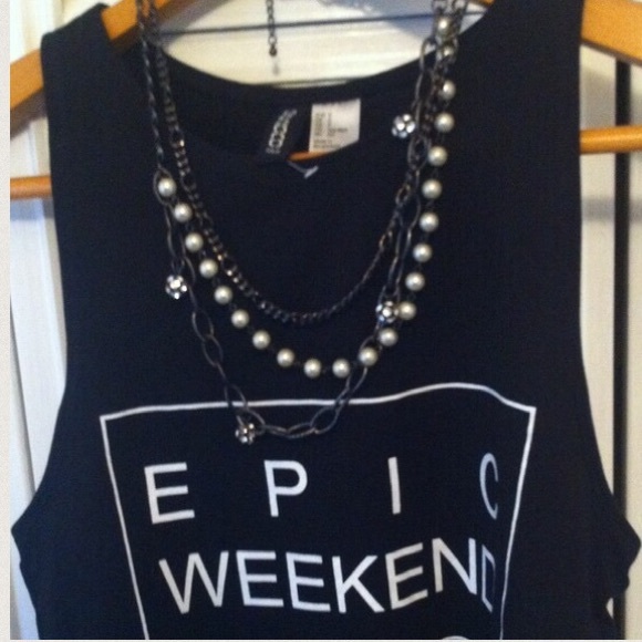 "epic weekend" crop top