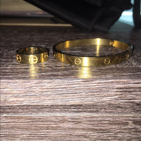 Love bracelet and ring replicas