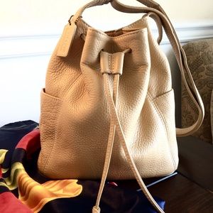 Vintage Genuine Coach Drawstring Handbag.