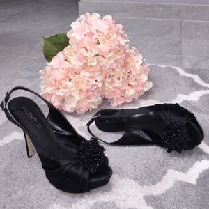 Aldo platform sling back evening shoes