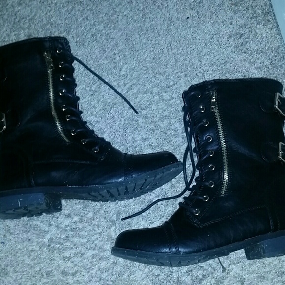 Black Combat boots