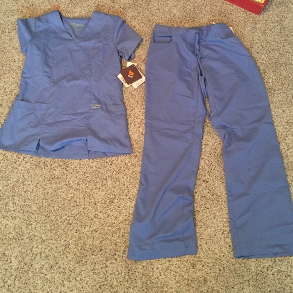 Grey's Anatomy by Barco Ciel Blue Scrub set