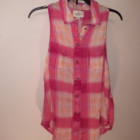 AMERICAN EAGLE Plaid Tank top Size M