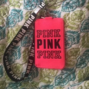 Rare PINK nation lanyard/coin purse/card holder