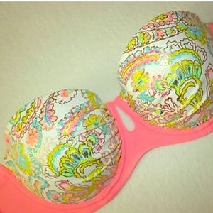 Bandeau push up paisley top Victoria Secret