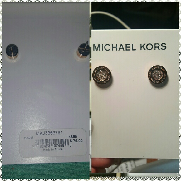 PAV? ROSE GOLD-TONE STUD EARRINGS - Picture 2 of 2