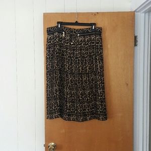 Leopard print skirt