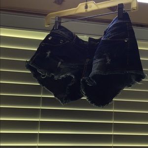 shorts with rhinestone details