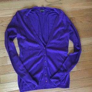 Express purple cardigan