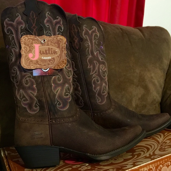 Justin Ladies Boots Brand New Never Worn