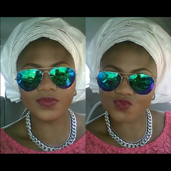 🦚Peacock Colors Mirror🪞Lens Aviators - Picture 3 of 4