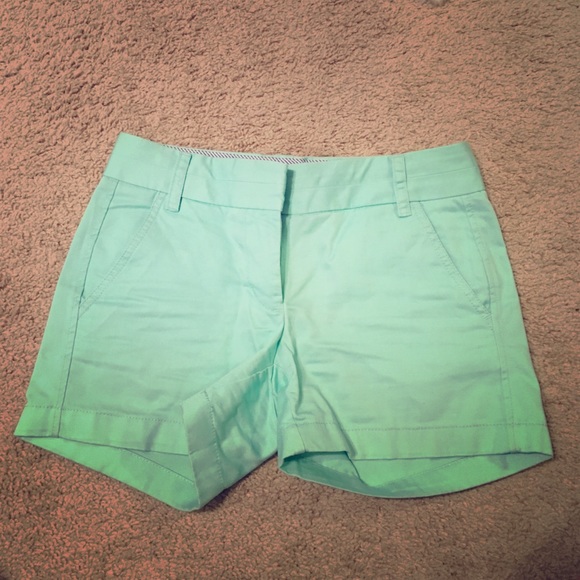 Turquoise J. Crew Chino Shorts