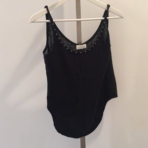 Black tank with studs