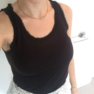 Black tank top