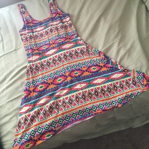 Colorful tribal print dress