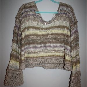 Free People Striped Slouchy Sweater