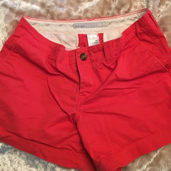 Stretch coral shorts size 4