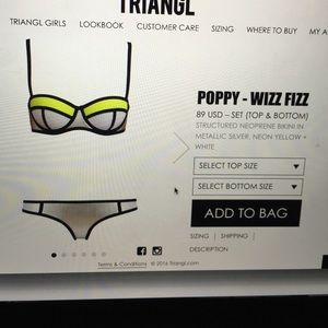 authentic triangl swim set! retail is 89 + 20 ship