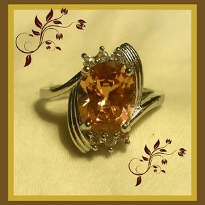 Champagne Color CZ ring