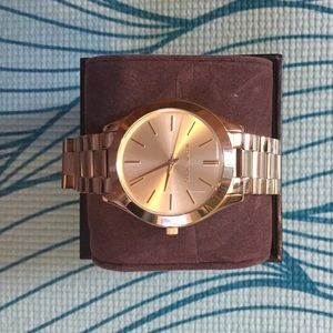Michael Kors MK3179 slim runway gold-tone watch