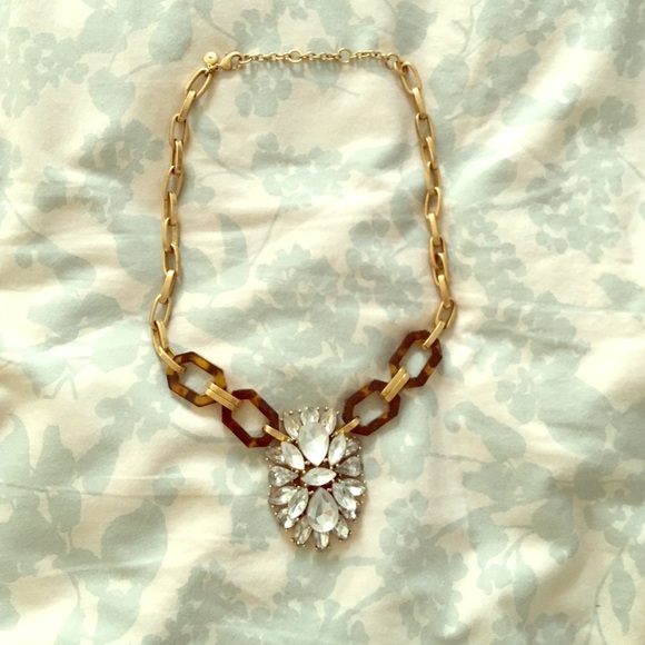 Tortoise/ Crystal Statement Necklace J. Crew